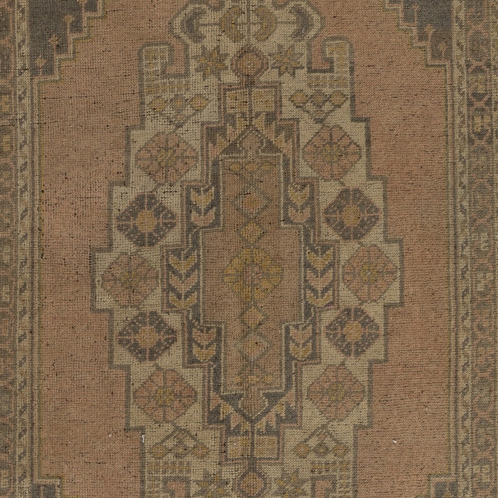 Vintage Oriental Accent Rug, Handmade Wool Carpet with Tribal Style