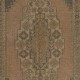 Vintage Oriental Accent Rug, Handmade Wool Carpet with Tribal Style