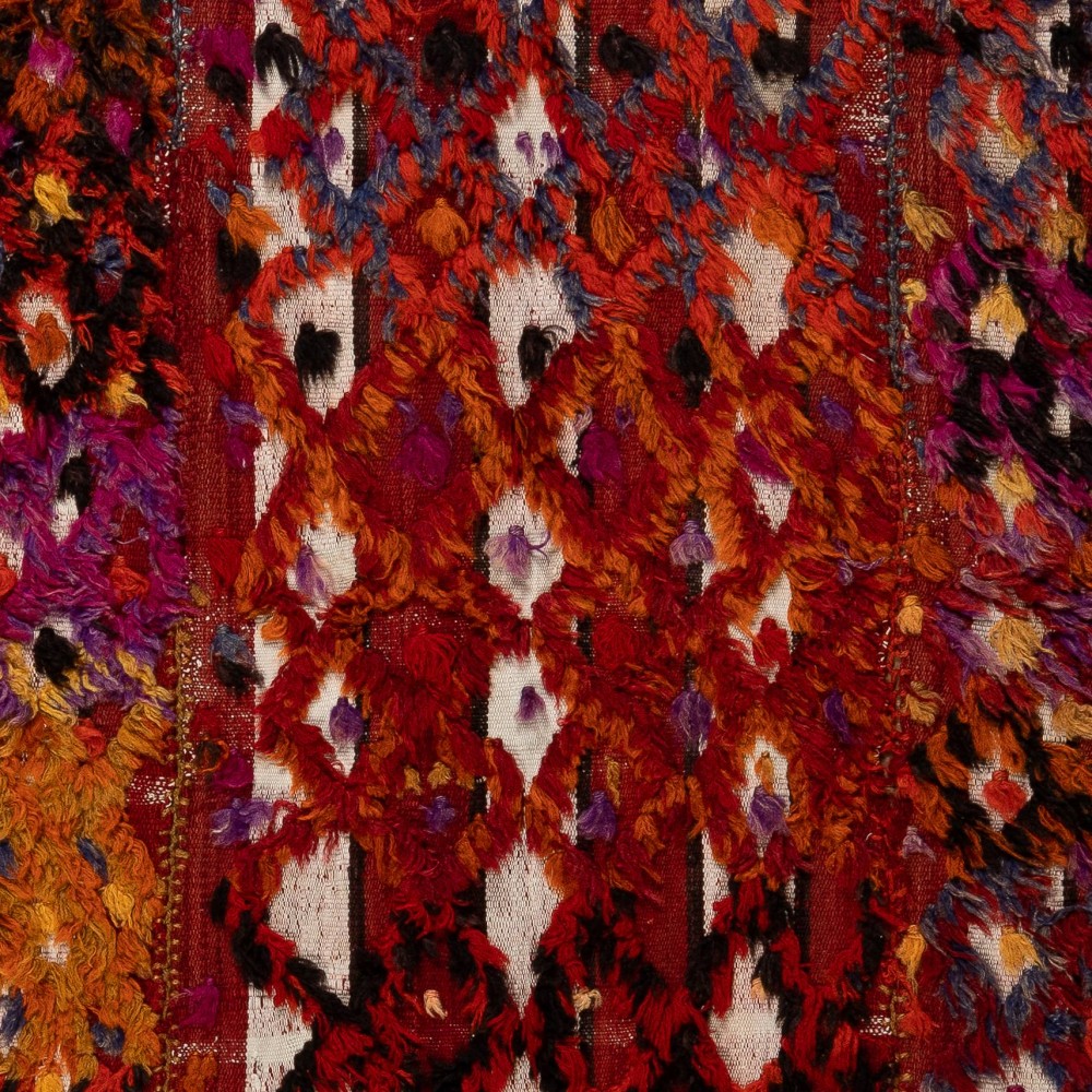 Colorful Hand-woven Vintage Central Anatolian Kilim (Flat-weave), Wall Hanging