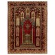 Semi Antique Handmade Cappadocia Wool Prayer Rug from Turkey, Ca 1940