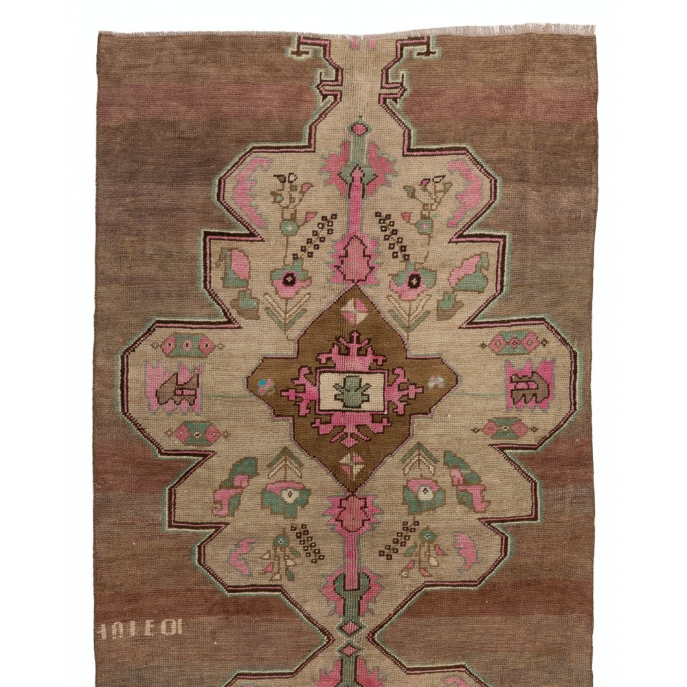 One-of-a-Kind Vintage Handmade Turkish Village Runner Rug One-of-a-Kind Vintage Handmade Turkish Village Runner Rug