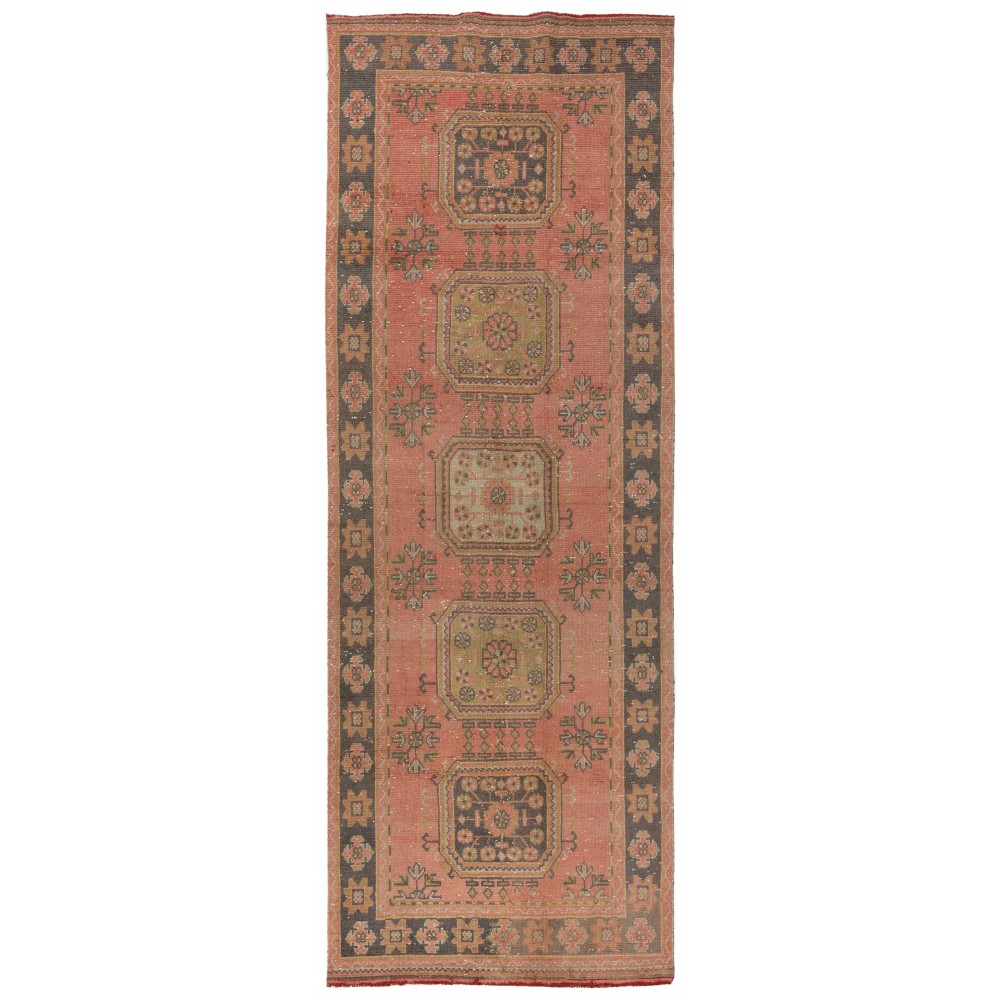 Authentic Corridor Rug from Turkey, 1960s Handmade Hallway Runner