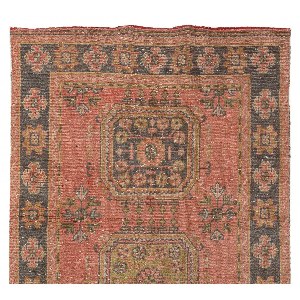 Authentic Corridor Rug from Turkey, 1960s Handmade Hallway Runner