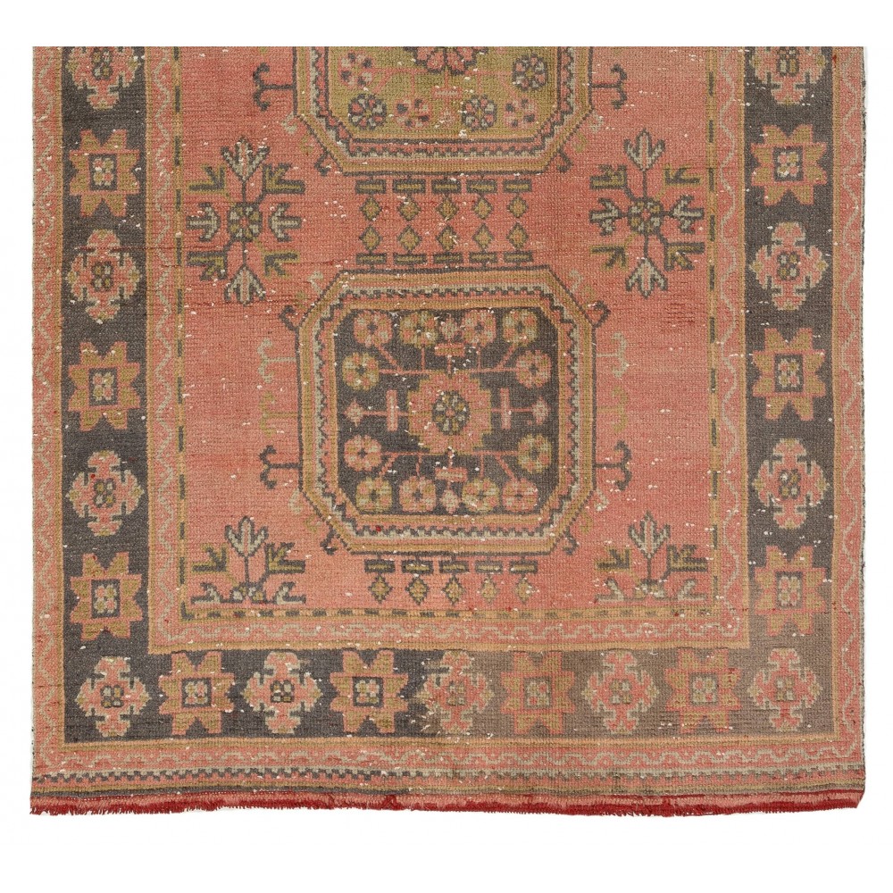 Authentic Corridor Rug from Turkey, 1960s Handmade Hallway Runner