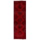 Modern Handmade Anatolian Runner Rug Re-Dyed in Red Color