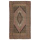 Traditional Hand-Knotted Vintage Turkish Rug with Tribal Style