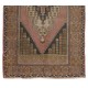 Traditional Hand-Knotted Vintage Turkish Rug with Tribal Style