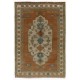 Vintage Medallion Design Central Anatolian Village Rug, 100% Wool