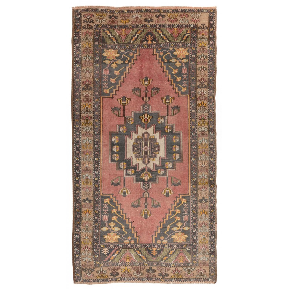 Vintage Handmade Village Rug, Ca 1960, Wool Carpet for Home & Office