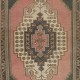 Vintage Hand-Knotted Turkish Village Rug for Living Room