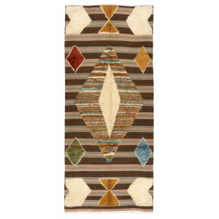 Contemporary Handmade Tulu Rug, 100% Soft Wool Pile, Custom Options Available