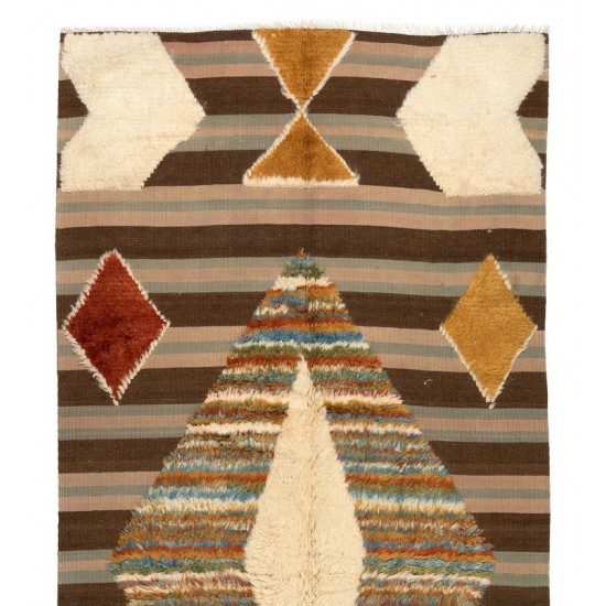 Contemporary Tulu Rug, 100% Soft Wool Pile, Custom Options Available