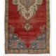Traditional Vintage Hand-Knotted Turkish Runner Rug, 100% Wool Traditional Vintage Hand-Knotted Turkish Runner Rug, 100% Wool