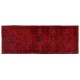Vintage Handmade Distressed Turkish Wool Runner Rug Over-dyed in Red Colors