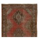 One-of-a-Kind Handmade Vintage Turkish Village Runner Rug for Hallway