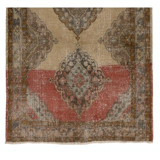One-of-a-Kind Handmade Vintage Turkish Village Runner Rug for Hallway
