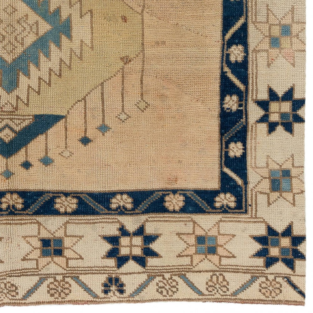 Vintage Handmade Central Anatolian Rug, 100% Wool
