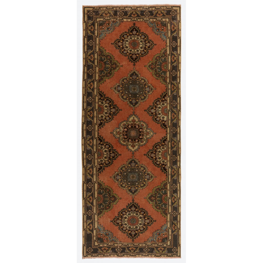 Handmade Hallway Runner. Kitchen Rug. Corridor Rug. 1960s Stair Rug