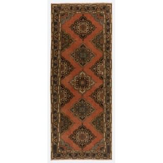 Handmade Hallway Runner. Kitchen Rug. Corridor Rug. 1960s Stair Rug