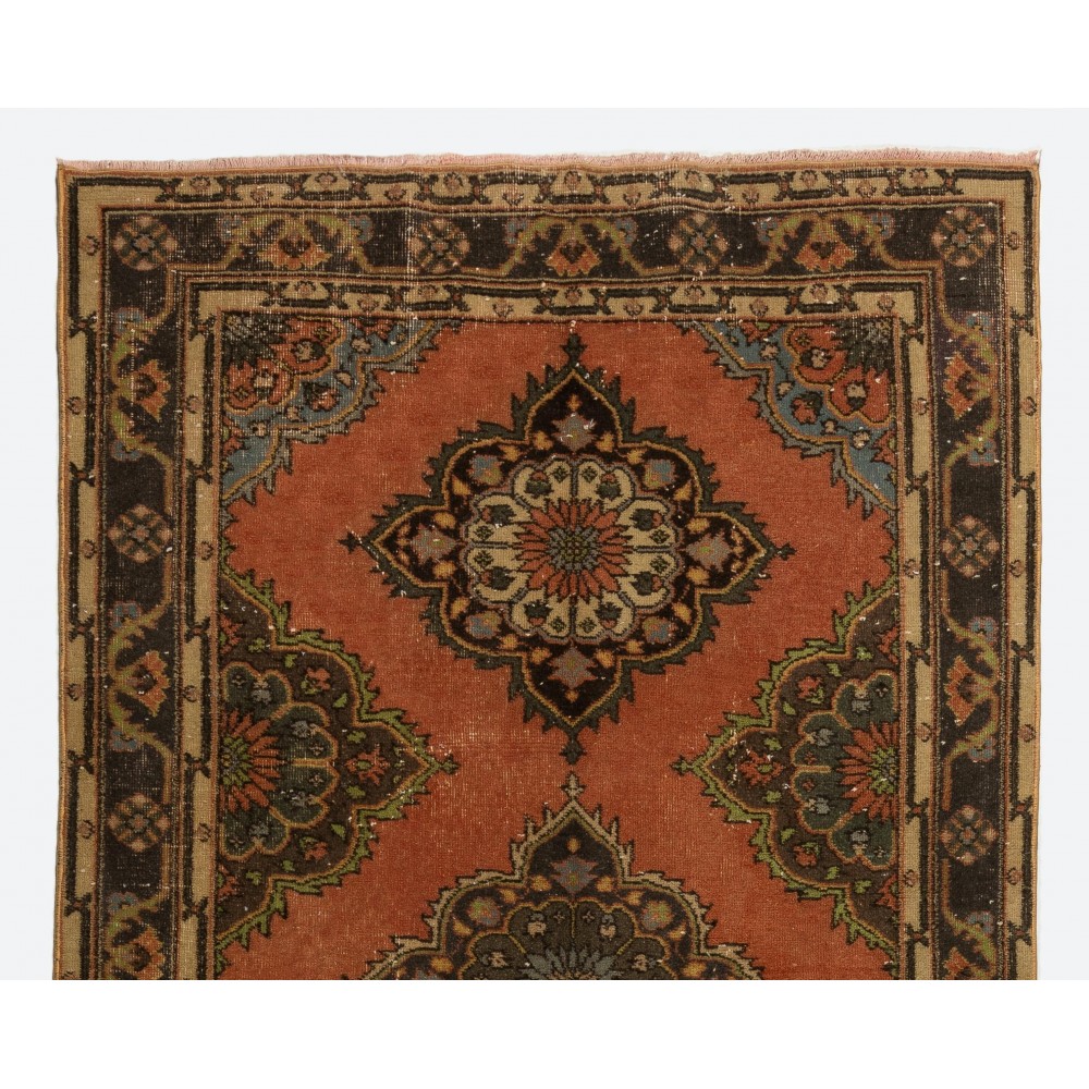 Handmade Hallway Runner. Kitchen Rug. Corridor Rug. 1960s Stair Rug