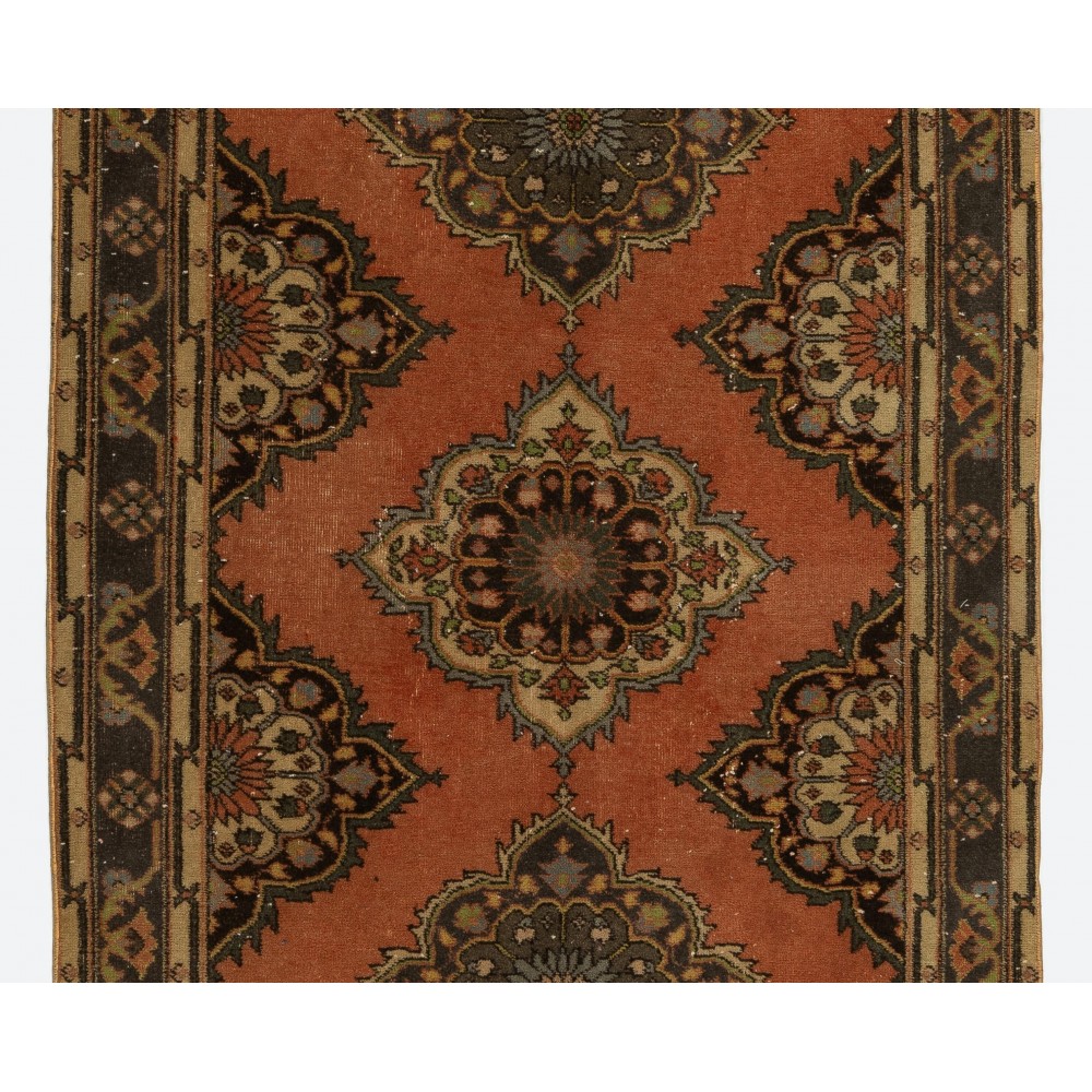 Handmade Hallway Runner. Kitchen Rug. Corridor Rug. 1960s Stair Rug