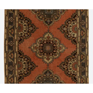 Handmade Hallway Runner. Kitchen Rug. Corridor Rug. 1960s Stair Rug