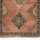 Hand-Knotted Vintage Turkish Runner Rug. Traditional Wool Carpet for Hallway