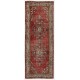 Unique Vintage Hand-knotted Wool Turkish Runner Rug