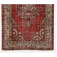 Unique Vintage Hand-knotted Wool Turkish Runner Rug