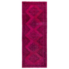 Pink Color Over-dyed Handmade Vintage & Modern Turkish Runner