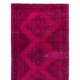 Pink Color Over-dyed Handmade Vintage & Modern Turkish Runner Pink Color Over-dyed Handmade Vintage & Modern Turkish Runner