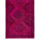 Pink Color Over-dyed Handmade Vintage & Modern Turkish Runner Pink Color Over-dyed Handmade Vintage & Modern Turkish Runner