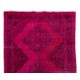 Pink Color Over-dyed Handmade Vintage & Modern Turkish Runner