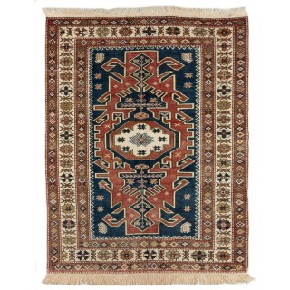 Unique Handmade Vintage Turkish Village Rug, 100% Wool