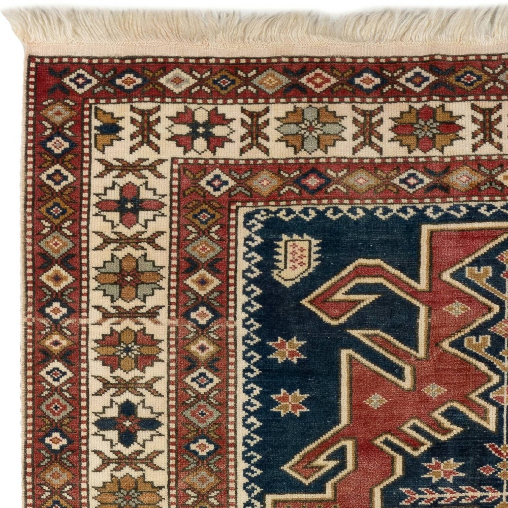 Unique Handmade Vintage Turkish Village Rug, 100% Wool