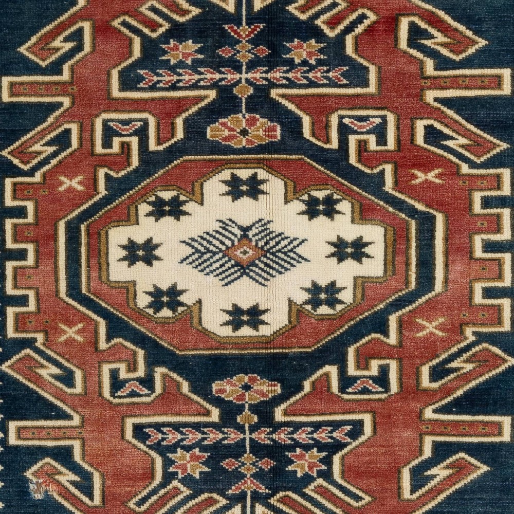 Unique Handmade Vintage Turkish Village Rug, 100% Wool
