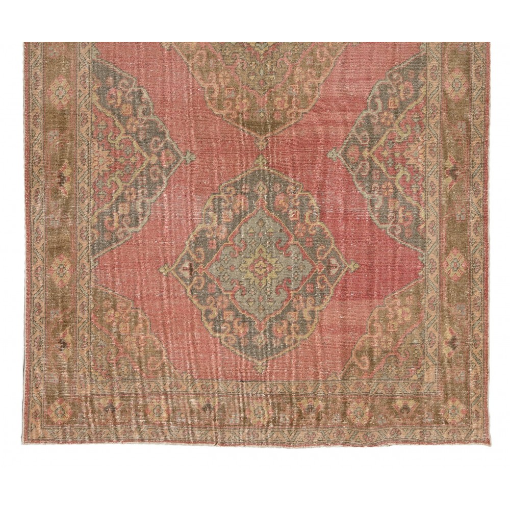 Vintage Central Anatolian Village Runner Rug for Hallway Decor, Handmade Kitchen Rug
