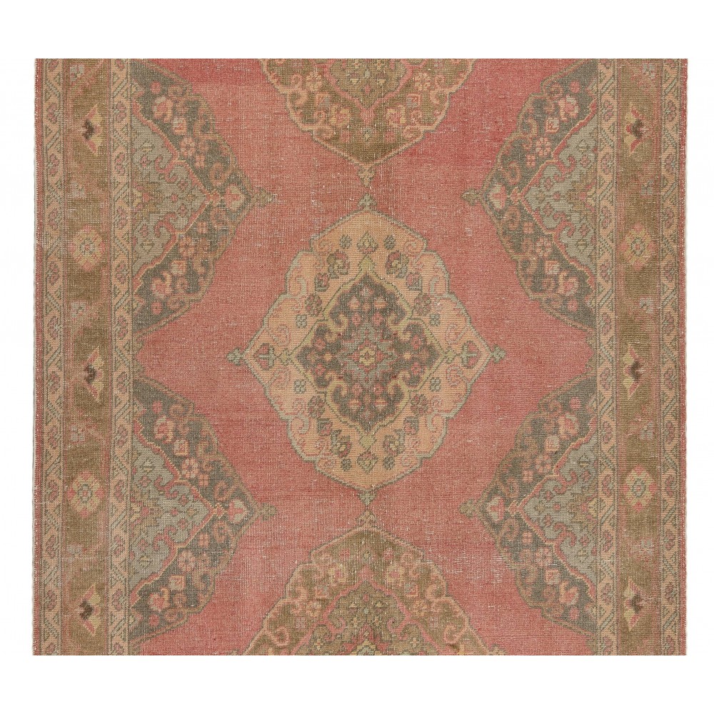Vintage Central Anatolian Village Runner Rug for Hallway Decor, Handmade Kitchen Rug