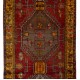 One-of-a-Kind Hand-knotted Vintage Wool Turkish Village Runner Rug