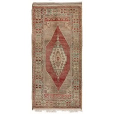 Hand-Knotted Vintage Anatolian Area Rug with Tribal Style, circa 1960