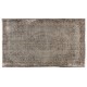 Gray Color Overdyed Distressed Handmade Vintage Turkish Rug