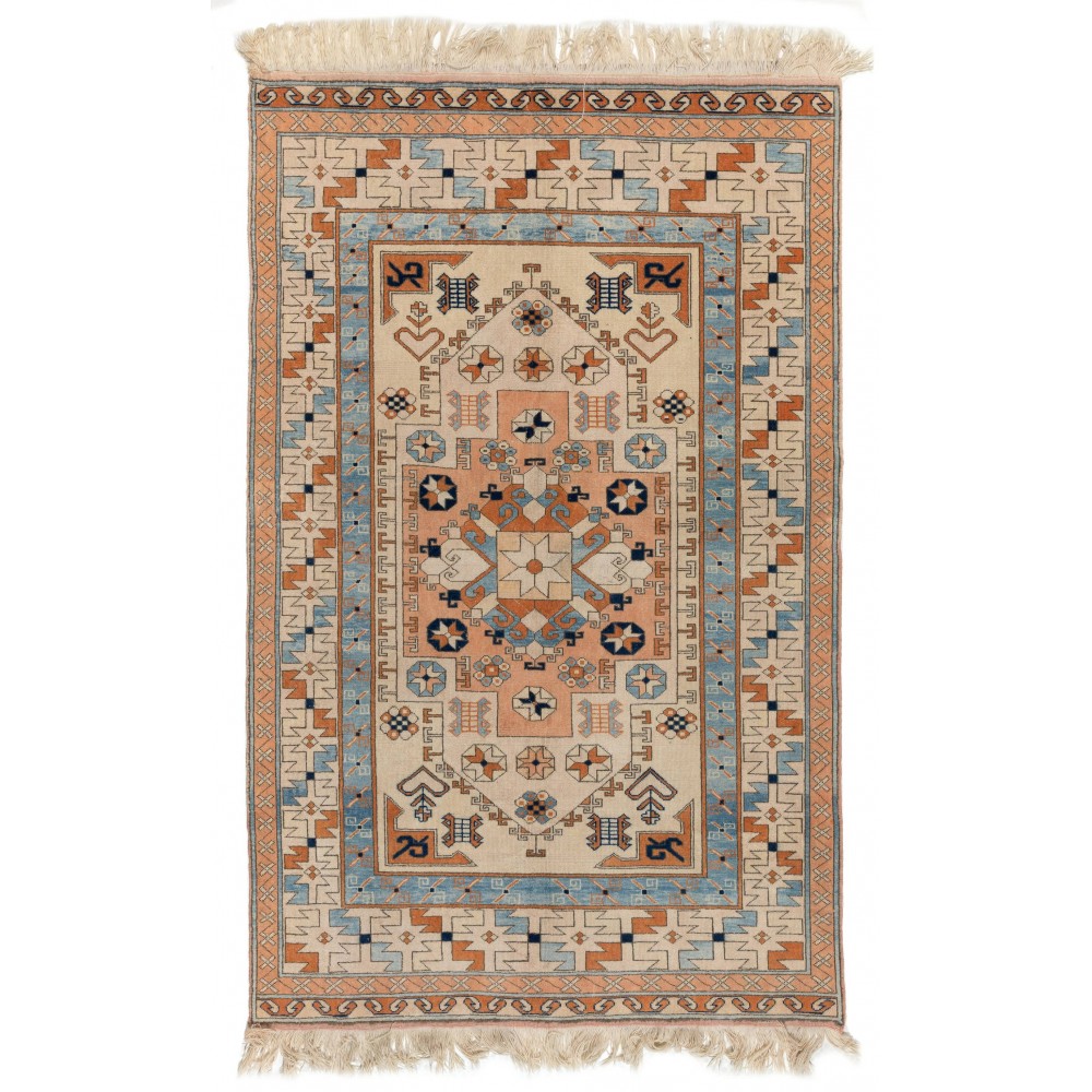 Vintage Anatolian Rug, One of a Kind Hand-knotted Carpet, Soft Wool Pile