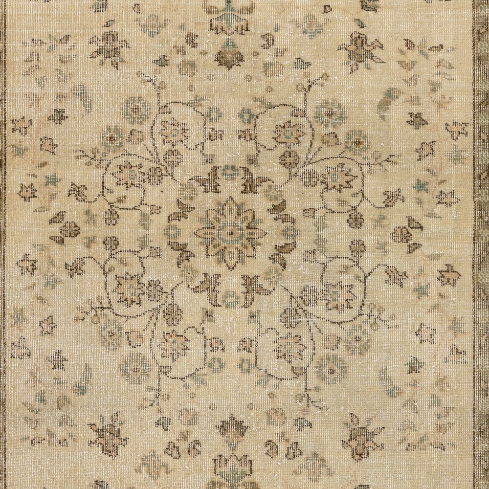 Vintage Handmade Turkish Wool Area Rug with Floral Design for Rustic, Country & Farmhouse Decor Vintage Handmade Turkish Wool Area Rug with Floral Design for Rustic, Country & Farmhouse Decor