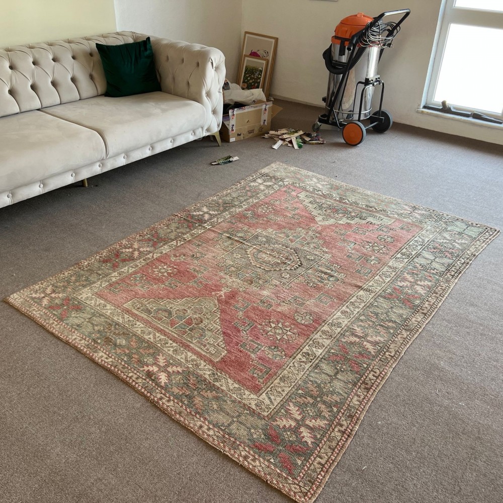 Antique Turkish Bergama Rug, One of a Kind Wool Carpet, circa 1920