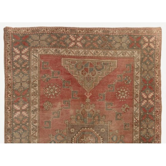 Antique Turkish Bergama Rug, One of a Kind Wool Carpet, circa 1920
