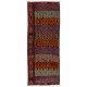 Rare Vintage Anatolian Kilim Rug. Flat-woven Wool Floor Covering