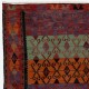 Rare Vintage Anatolian Kilim Rug. Flat-woven Wool Floor Covering