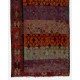 Rare Vintage Anatolian Kilim Rug. Flat-woven Wool Floor Covering