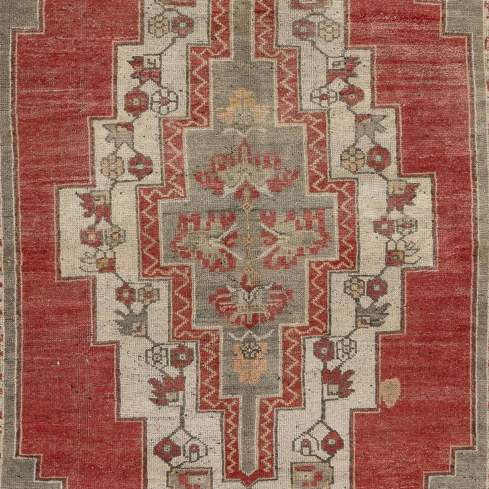Mid-Century Handmade Anatolian Area Rug with Tribal Style, circa 1950