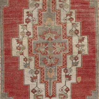 Mid-Century Handmade Anatolian Area Rug with Tribal Style, circa 1950